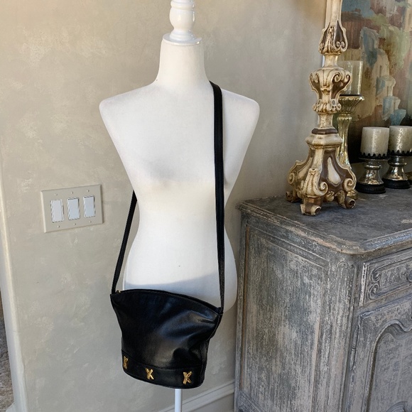 Paloma Picasso Handbags - Paloma Picasso Black Leather Crossbody Bag